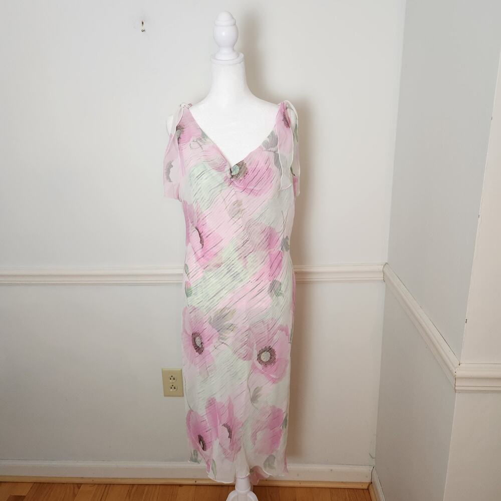 Vtg 90s Y2K Speechless Dress Size 13 Juniors Maxi Fairy Floral Pink WhimsiGoth